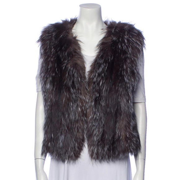 Saks Fifth Avenue Fox Vest NWOT - Picture 1 of 8